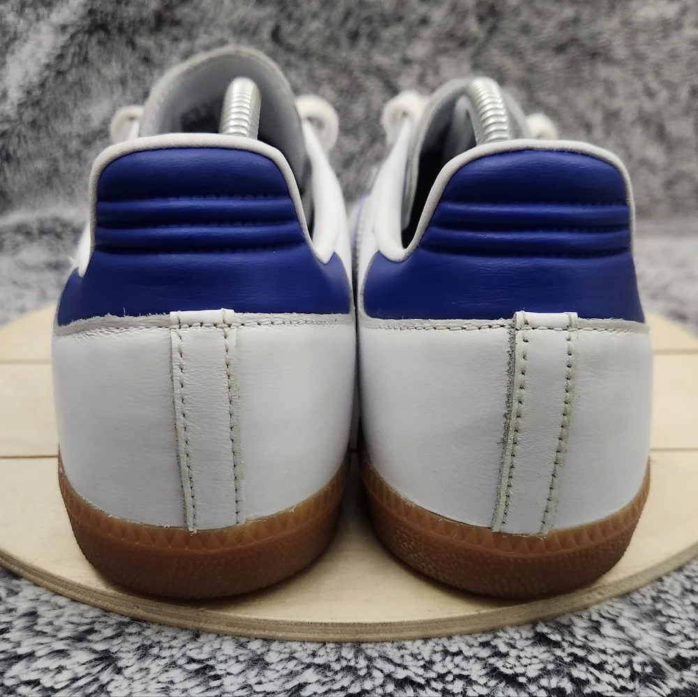 Adidas Samba Flat White Lucid Blue Shoes Men's Size 9.5 - Picture 7 of 9